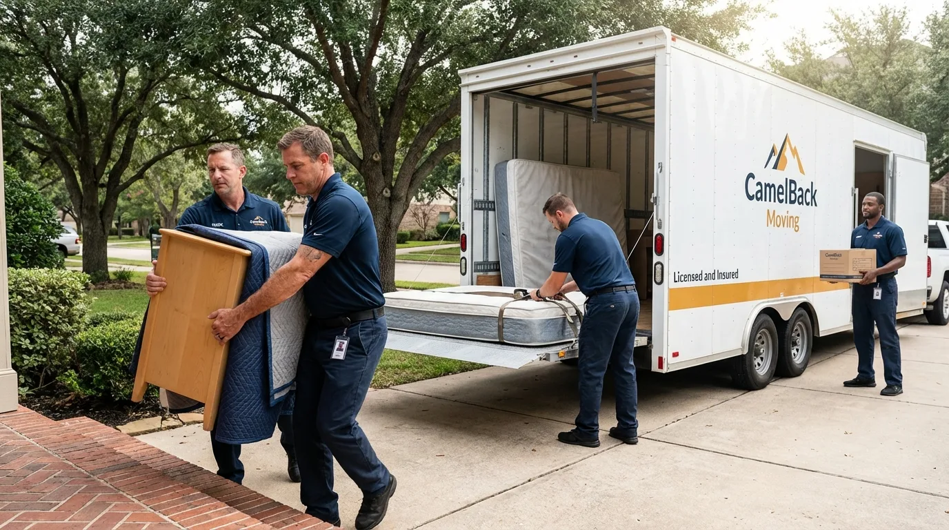 Crew loading residential truck for cross-state move from Maple Shade, NJ